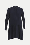 Navy Blue Button wide cut mini dress 92411