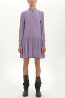 Lilac Button wide cut mini dress 92411