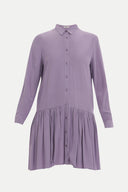Lilac Button wide cut mini dress 92411