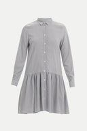 Striped Button wide cut mini dress 92411