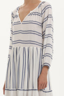 Blue Striped oversize midi dress 92419