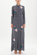 Smoked Embroidered maxi dress 92432