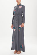 Smoked Embroidered maxi dress 92432
