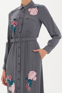 Smoked Embroidered maxi dress 92432