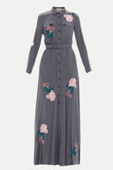 Smoked Embroidered maxi dress 92432