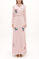 Salmon Embroidered maxi dress 92432