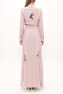 Salmon Embroidered maxi dress 92432