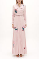 Salmon Embroidered maxi dress 92432