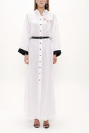 White Belted maxi dress 92433