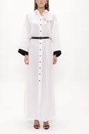 White Belted maxi dress 92433
