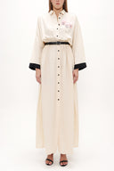 Beige Belted maxi dress 92433