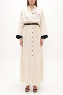 Beige Belted maxi dress 92433