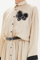 Mink Belted maxi dress 92433