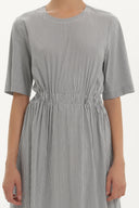 Black Striped Elastic maxi dress 92434