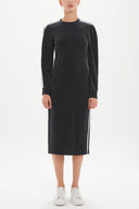 Black Slim fit midi dress 92442