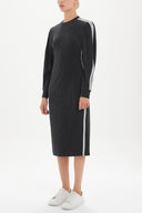 Black Slim fit midi dress 92442