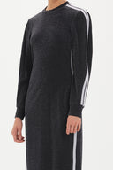 Black Slim fit midi dress 92442