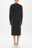 Black Slim fit midi dress 92442