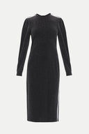 Black Slim fit midi dress 92442