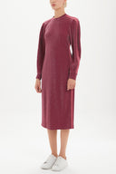 Burgundy Slim fit midi dress 92442