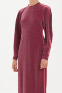 Burgundy Slim fit midi dress 92442