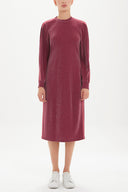 Burgundy Slim fit midi dress 92442