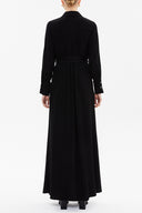 Black Pocket and accessory detail maxi dress 92546