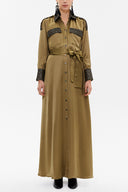 Camel Hair Waistband maxi dress 92564