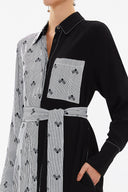 Black Wide cut maxi dress 92569