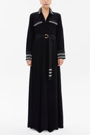 Black White Waistband, pocket maxi dress 92588