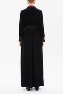 Black Red Waistband, pocket maxi dress 92588