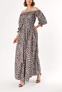 Pars Off Shoulder Wide Cut Dress 92635