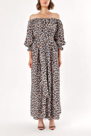 Pars Off Shoulder Wide Cut Dress 92635