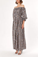 Pars Off Shoulder Wide Cut Dress 92635