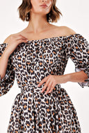 Pars Off Shoulder Wide Cut Dress 92635