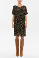 Black Pleated mini dress 92638