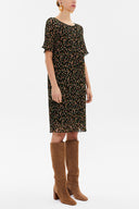 Black Pleated mini dress 92638