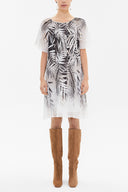 Gray Pleated mini dress 92638