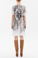 Gray Pleated mini dress 92638