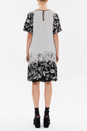 Patterned Pleated mini dress 92638