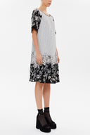 Patterned Pleated mini dress 92638