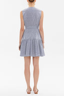 Striped Pleated sleeveless mini dress 92703