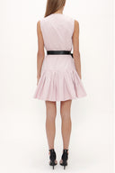 Light Pink Pleated sleeveless mini dress 92703