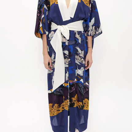 Uzun Kimono Kemerli Elbise 92737
