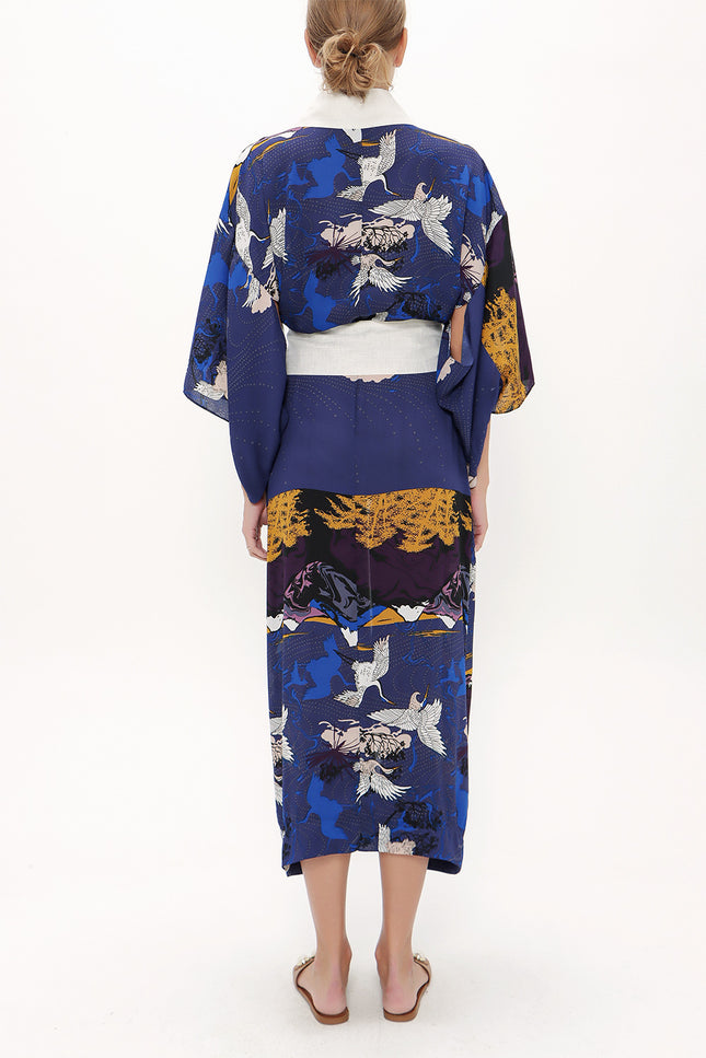 Uzun Kimono Kemerli Elbise 92737
