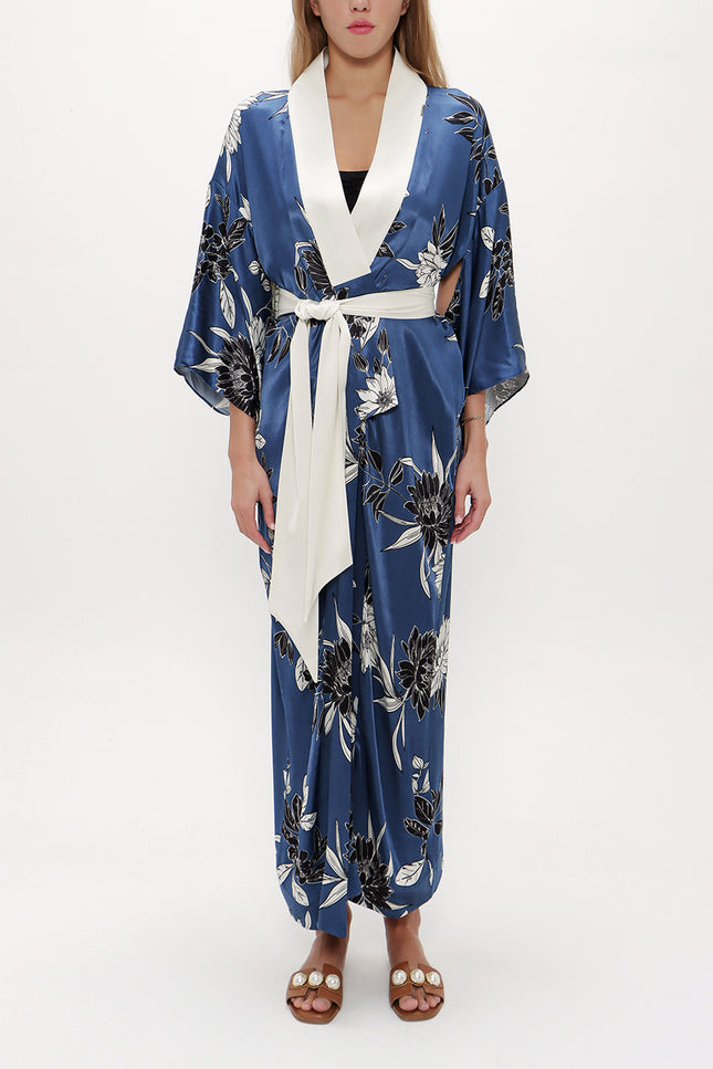 Uzun Kimono Kemerli Elbise 92737