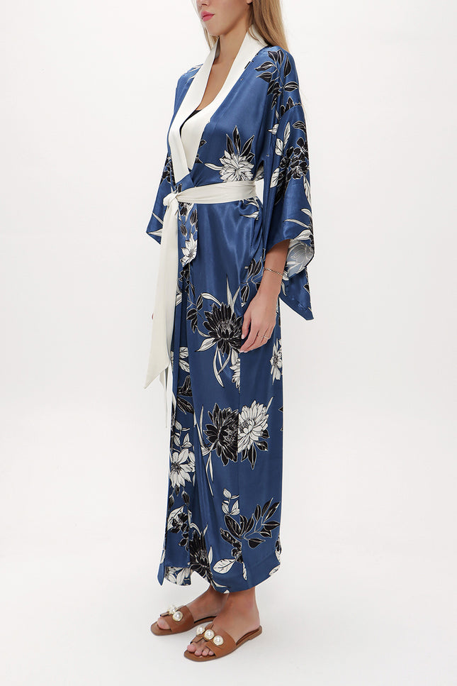 Uzun Kimono Kemerli Elbise 92737