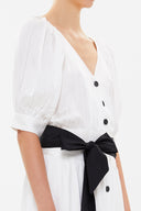 White V-neck maxi dress 92761