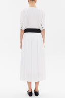 White V-neck maxi dress 92761