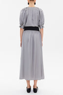 Gray V-neck maxi dress 92761